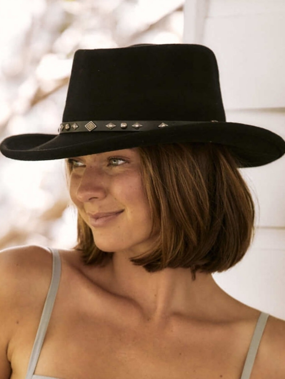 Conner Quincy Gambler 100% Australian Wool Black Wide-Brim Crushable Hat